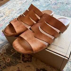 Bedstu Brown Sandals with Leather Straps